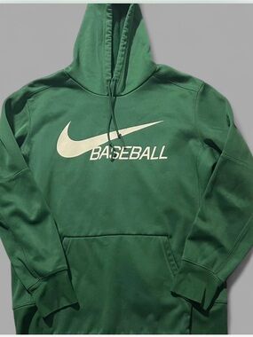 Nike Green Baseball Hoodie with White Swoosh